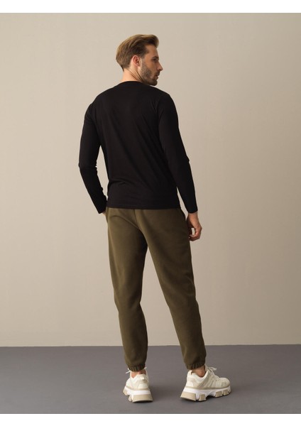 Erkek Siyah Slim Fit Baskılı Modal Tişört indirimleri