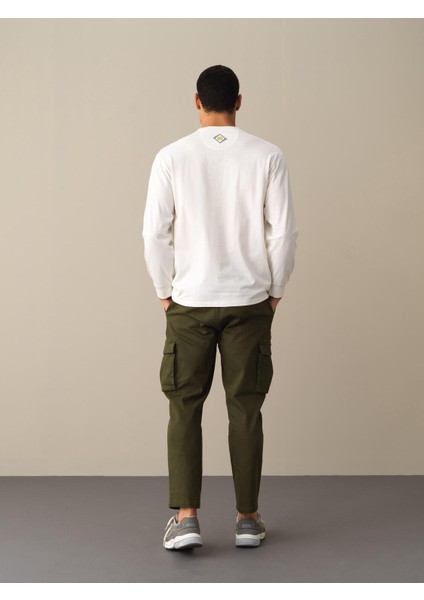 Erkek Beyaz Oversize Baskılı Tişört indirimleri
