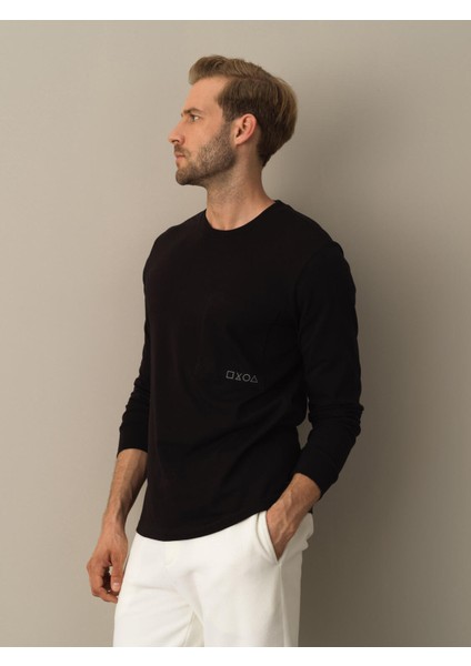 Erkek Siyah %100 Pamuk Regular Fit Tişört fiyatları