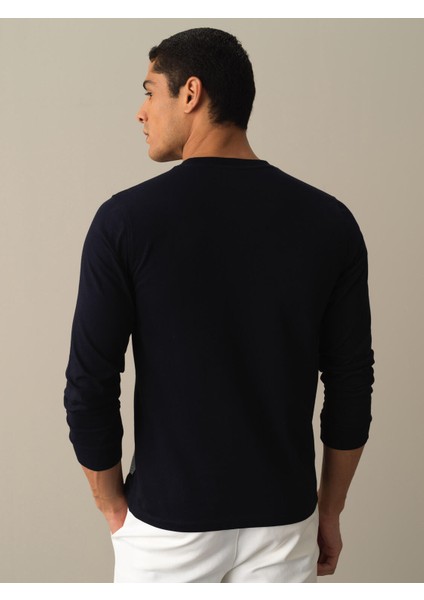Erkek Lacivert %100 Pamuk Baskılı Tişört fırsatları