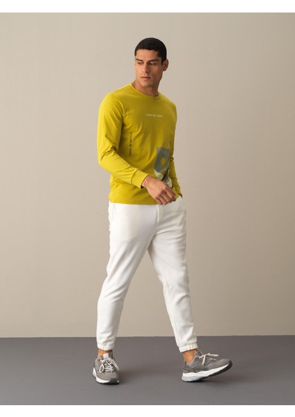 Erkek Sarı %100 Pamuk Baskılı Tişört fiyatları