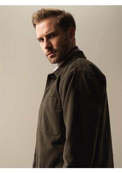 Erkek Camel Regular Fit Gömlek Ceket fırsatları