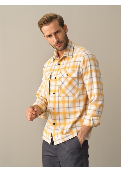 Erkek Sarı Cepli Ekose Gömlek fiyatları