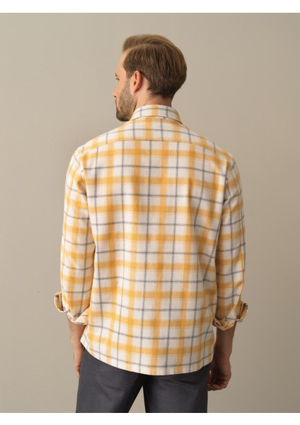 Erkek Sarı Cepli Ekose Gömlek fırsatları