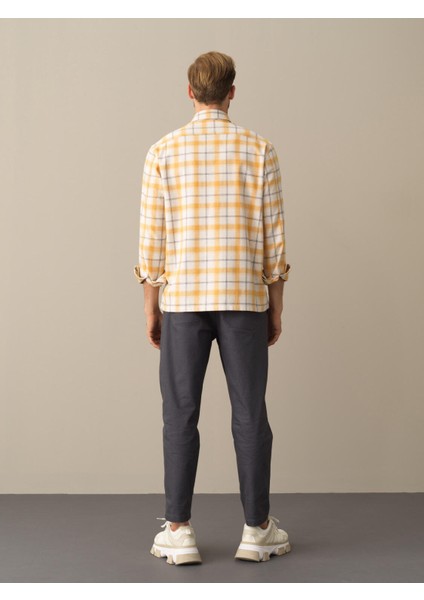 Erkek Sarı Cepli Ekose Gömlek indirimleri