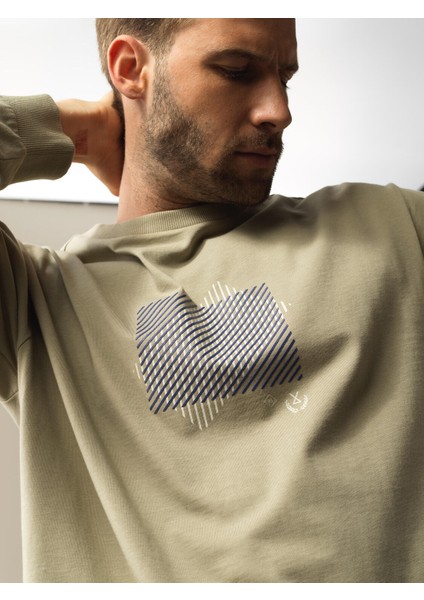 Erkek Yeşil Regular Fit Baskılı Tişört fiyatları