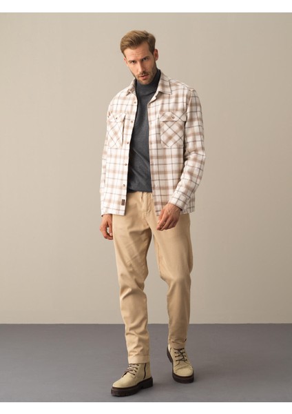 Erkek Bej Cepli Ekose Gömlek fiyatları
