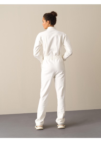 Kadın Beyaz Regular Fit Tulum indirimleri