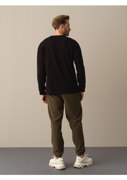 Erkek Siyah Regular Fit Baskılı Tişört fırsatları