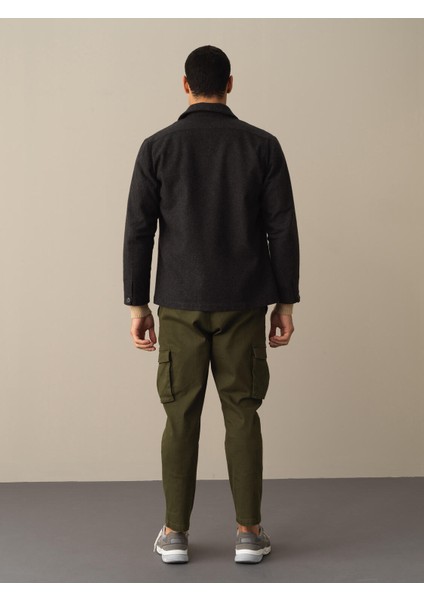 Erkek Antrasit Regular Fit Cepli Ceket indirimleri