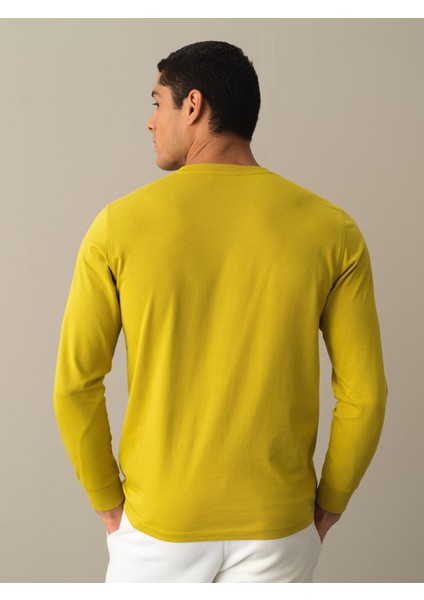 Erkek Sarı %100 Pamuk Baskılı Tişört fırsatları