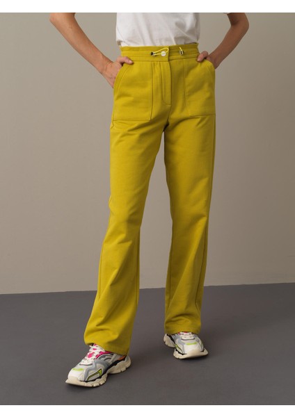 Kadın Sarı Oversize Sweat Pantolon modelleri