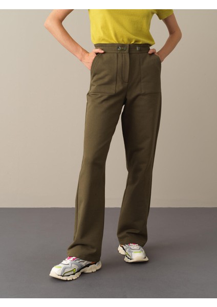 Kadın Haki Oversize Sweat Pantolon fırsatları