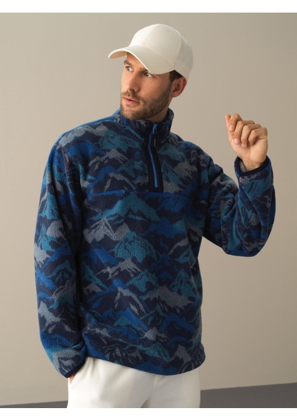 Erkek Lacivert Oversize Polar Sweatshirt fiyatları