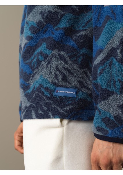 Erkek Lacivert Oversize Polar Sweatshirt indirimleri