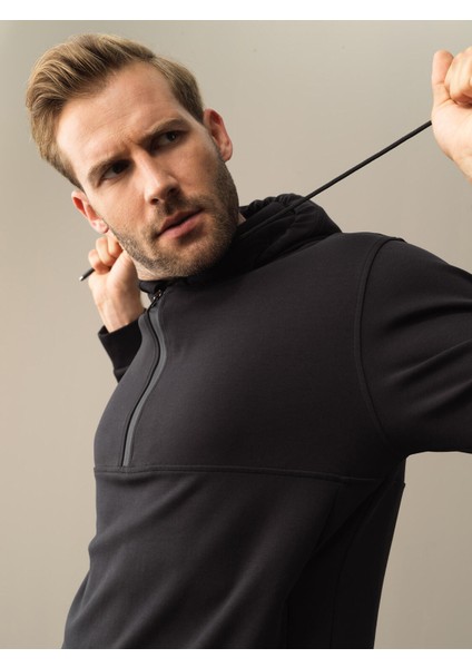 Erkek Siyah Regular Fit Sweatshirt modelleri