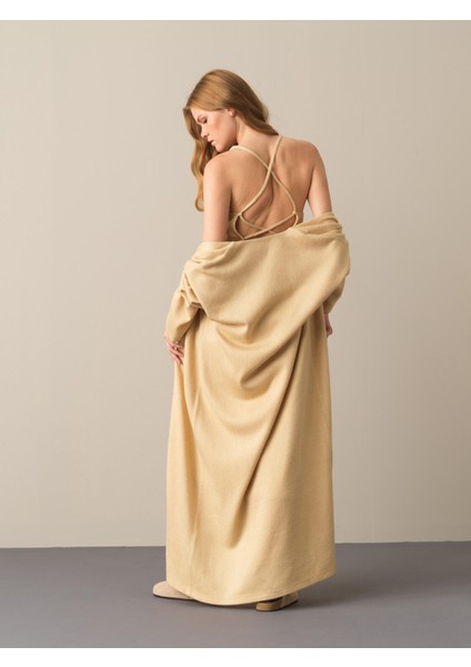 Kadın Bej Oversize Uzun Hırka indirimleri