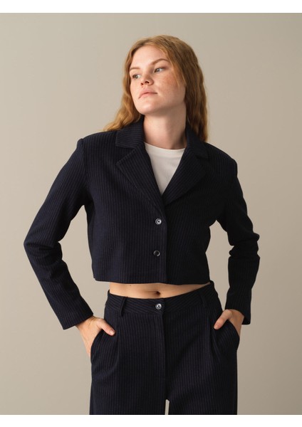 Kadın Lacivert Pamuklu Regular Fit Ceket fiyatları