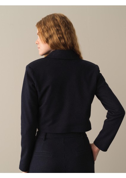 Kadın Lacivert Pamuklu Regular Fit Ceket modelleri