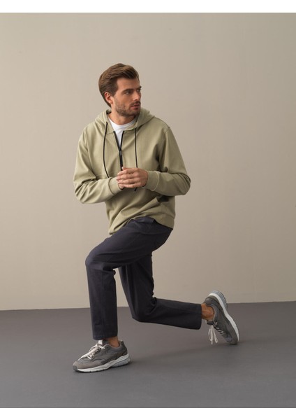 Erkek Yeşil Regular Fit Sweatshirt