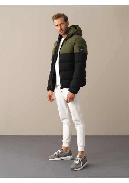 Erkek Siyah Regular Fit Şişme Mont