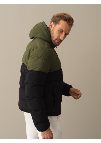 Erkek Siyah Regular Fit Şişme Mont fırsatları