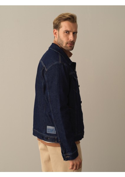 Erkek Lacivert Regular Fit Denim Ceket fırsatları
