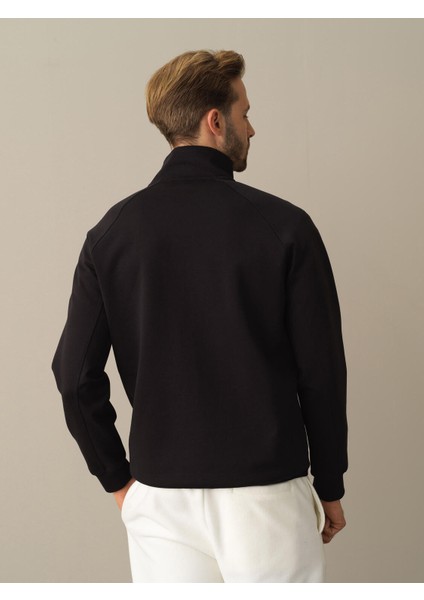 Erkek Siyah Regular Fit Sweatmont indirimleri