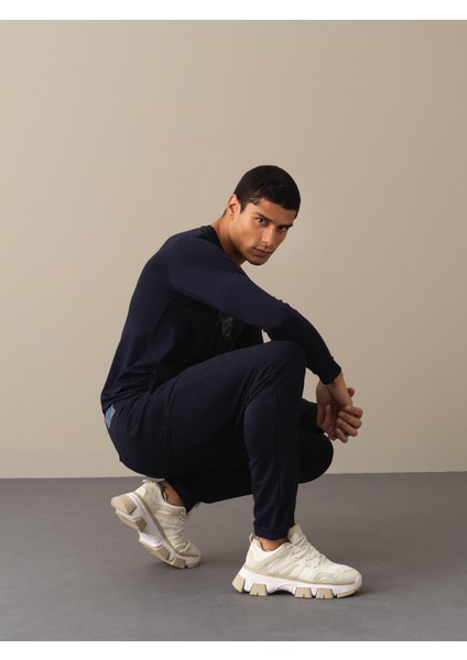 Erkek Lacivert Regular Fit Jogger Pantolon