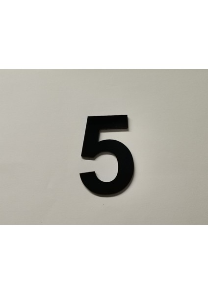 Kapı Numarası 20 cm Siyah Pleksi Kendinden Yapışkanlı Bina Daire Villa Kapı Numarası Arial Yazı Tipi