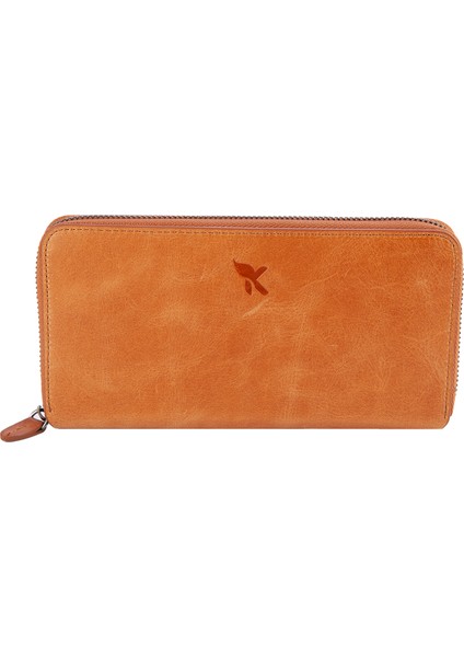 Deri Unisex Portföy Cüzdanı Crazy Taba BC403-03