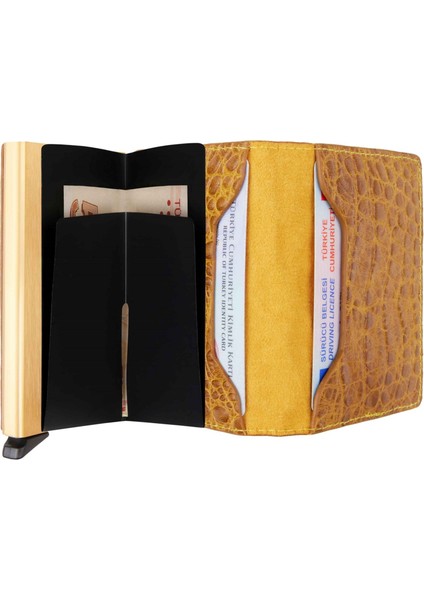 Book Croco Akıllı Mekanizmalı Deri Cüzdan modelleri