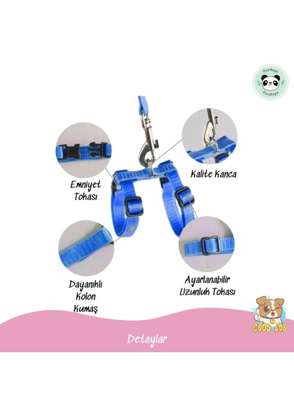 Kedi Köpek Tasması Ayarlanabilir Bedenli Kaçış Önleyici Tasarım Sevk Kayışlı Model fırsatları