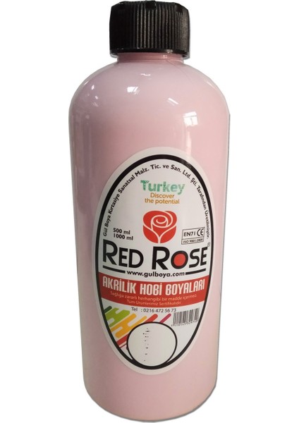 Akrilik Hobi Boyası Quilling Redrose 10 Renk Seçenekli 500 ml Şişede