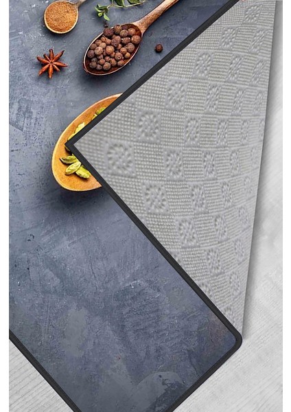 Dijital Baskı Yıkanabilir Kaymaz Taban Mutfak Halısı RVG2057 modelleri