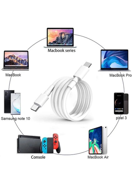 Deppo Trend Apple iPhone 14/13/12/11/X/8/7/Plus ve Tüm Iphone Serilere Uyumlu Hızlı 20W USB C Adaptör Başlık ve Kablo