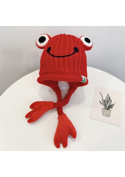 Çocuk Yün Şapkası - Kırmızı (Yurt Dışından)