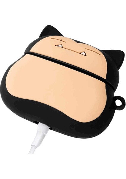 Air-podss 1-2 Kılıf Snorlax Siyah
