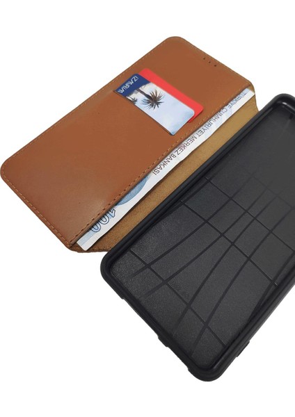 Sport IPHONE 13 Pro Kahverengi Cüzdan Kılıf