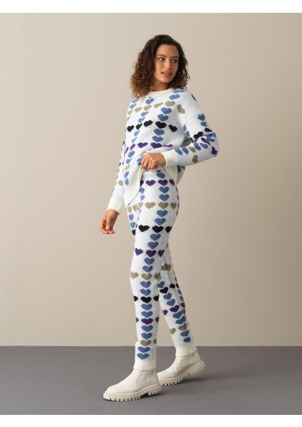 Kadın Mavi Regular Fit Triko Pantolon fiyatları