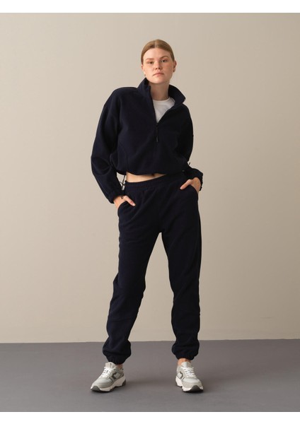 Kadın Lacivert Oversize Polar Sweatshirt fiyatları