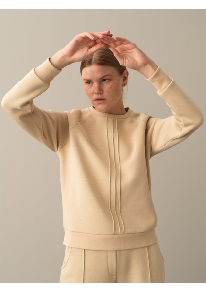 Kadın Bej Regular Fit Sweatshirt fiyatları