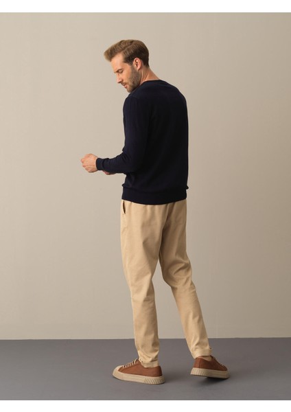 Erkek Lacivert Regular Fit Basic Kazak fırsatları