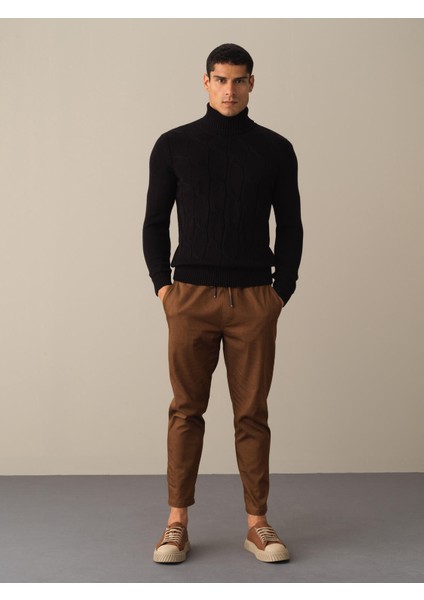 Erkek Siyah Pamuklu Regular Fit Kazak fiyatları