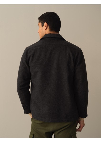 Erkek Antrasit Regular Fit Cepli Ceket fırsatları