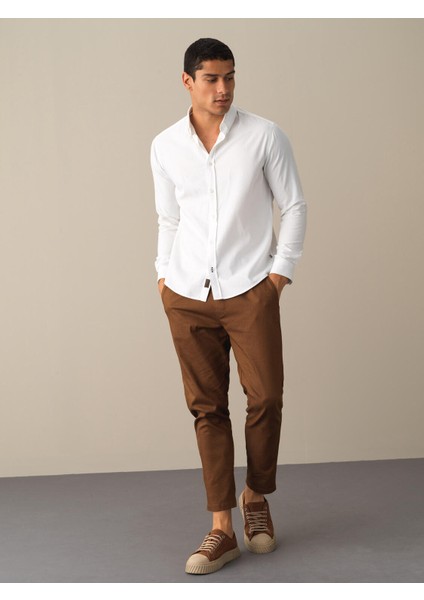 Erkek Beyaz Regular Fit Basic Gömlek modelleri