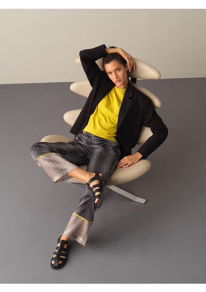 Kadın Siyah Pamuklu Oversize Blazer Ceket