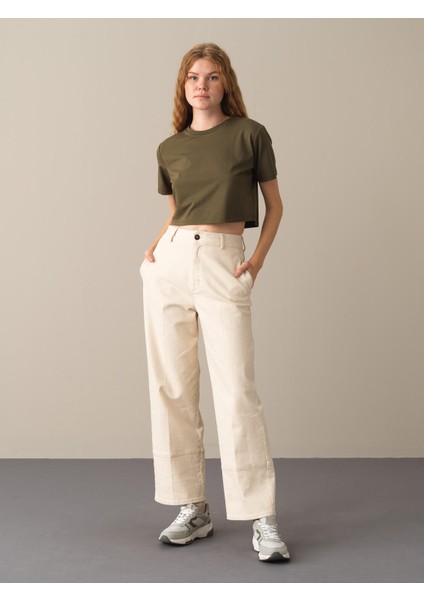 Bisiklet Yaka Regular Fit Modal Basic Crop fiyatları