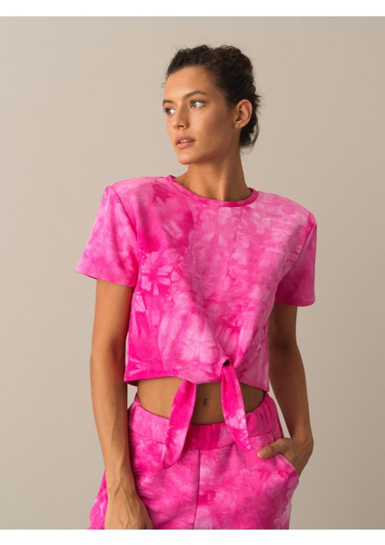 Kadın Fuşya Pamuklu Regular Fit Tişört fiyatları