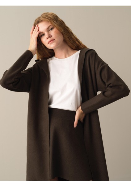 Kapüşonlu Regular Fit Uzun Hırka modelleri